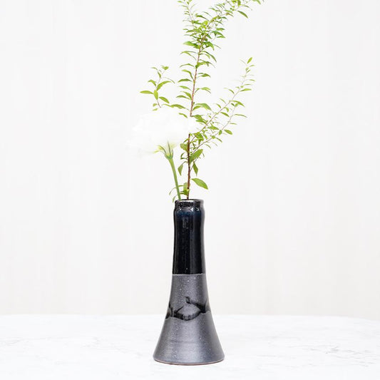 【大谷焼】森陶器 花瓶 藍かけ分け B (1点物)