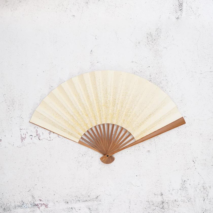 【扇子】女持 箔 桃緑 本煤竹 | 江戸扇子|雲錦堂 深津扇子店