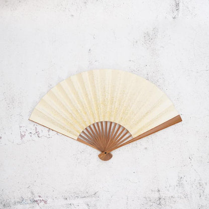 【扇子】女持 箔 桃緑 本煤竹 | 江戸扇子|雲錦堂 深津扇子店