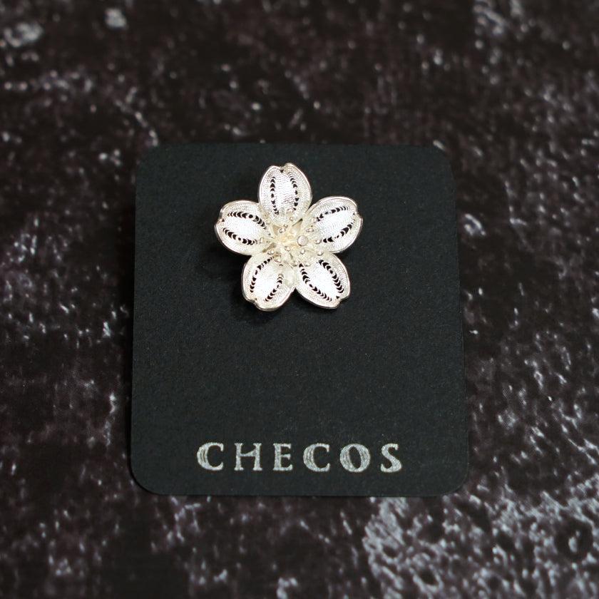 【ピアス】Cherry blossam drop | 銀細工 | CHECOS