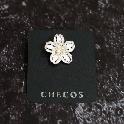 【ピアス】Cherry blossam drop | 銀細工 | CHECOS