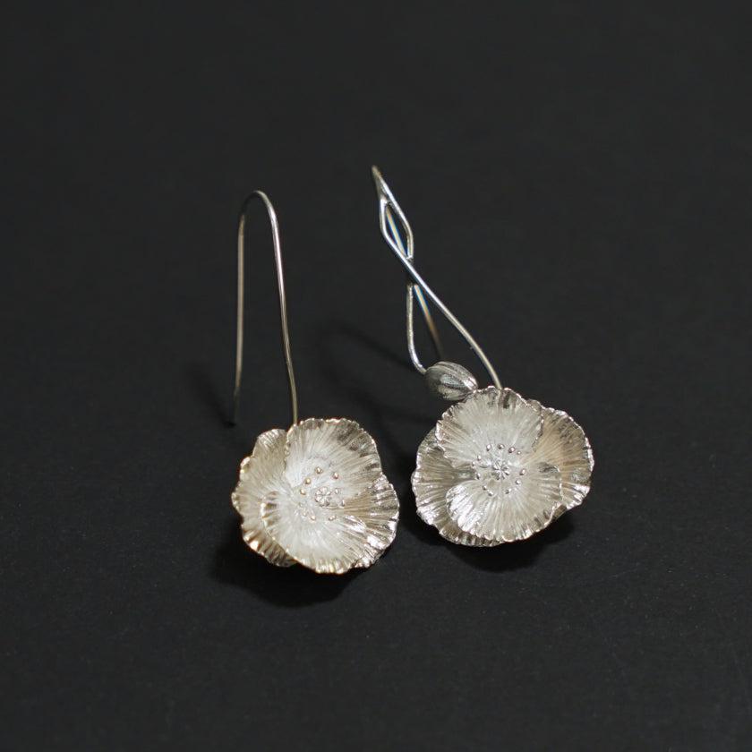 【ピアス】Shirley poppy (L) | 銀細工 | CHECOS