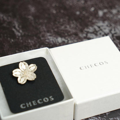 【ピアス】Cherry blossam drop | 銀細工 | CHECOS