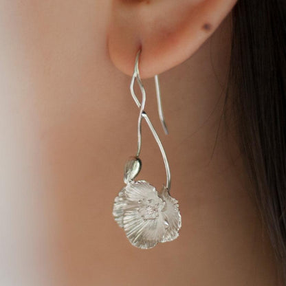 【ピアス】Shirley poppy (L) | 銀細工 | CHECOS