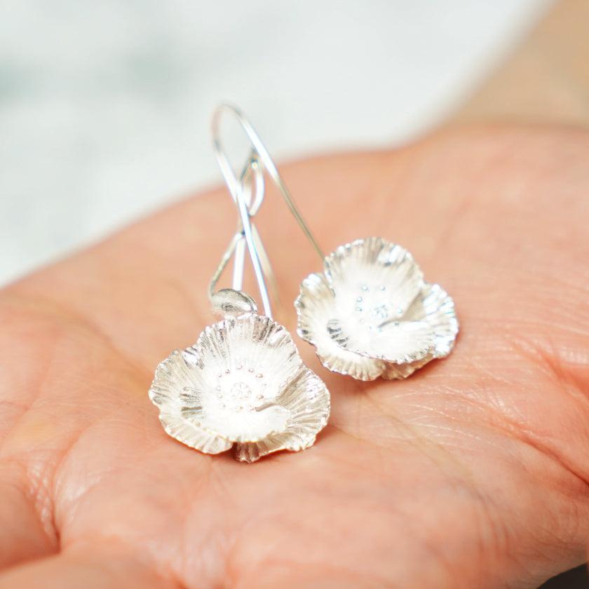 【ピアス】Shirley poppy (L) | 銀細工 | CHECOS