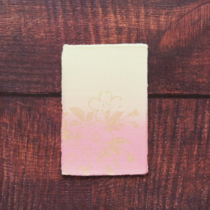 【はがき】桜 金雲母 桃地 (1枚)|唐紙