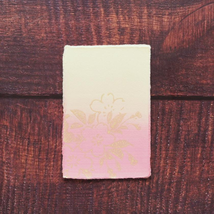 【はがき】桜 金雲母 桃地 (3枚)|唐紙