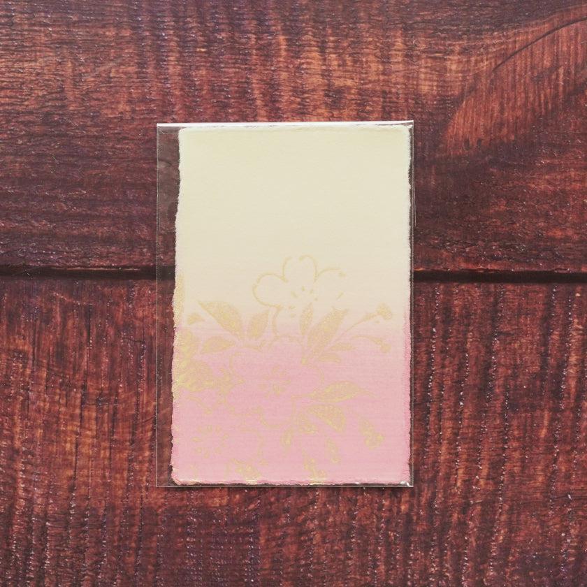 【はがき】桜 金雲母 桃地 (3枚)|唐紙
