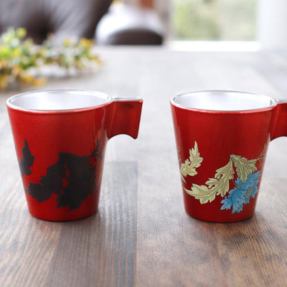 【デミタスカップ&ソーサーセット】温感 ボタニカル (青花) RD | 美濃焼 | 丸モ高木陶器