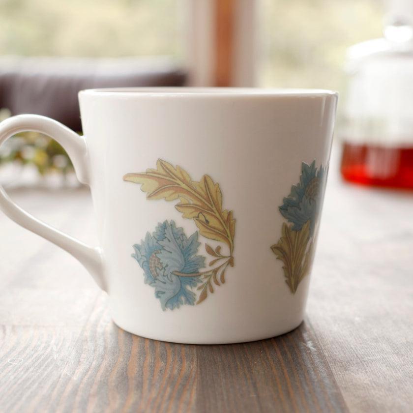 【マグカップ】温感 ボタニカル (青花) | 美濃焼 | 丸モ高木陶器