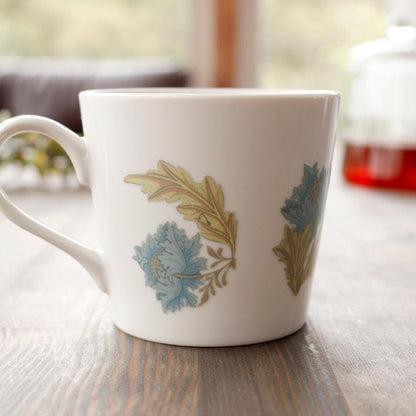 【マグカップ】温感 ボタニカル (青花) | 美濃焼 | 丸モ高木陶器