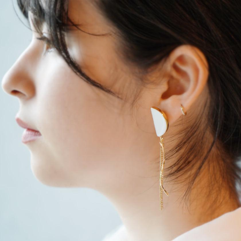 【ピアス】半月 | 有田焼 | 6.kiln