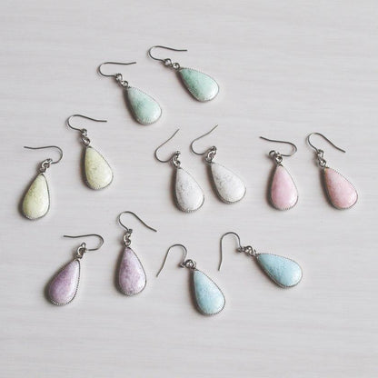 【ピアス】雫白 (Haku) 全6色 | 無線銀貼七宝