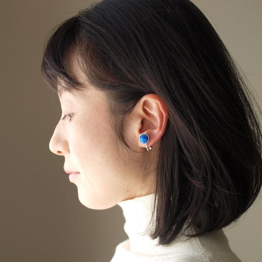 【イヤリング】丸10mm 透 (Suke) 全6色 | 無線銀貼七宝