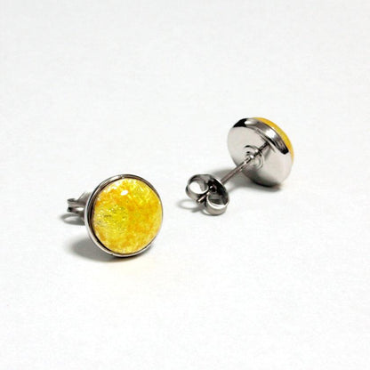 【ピアス】丸 8mm 透 (Suke) 全6色 | 無線銀貼七宝