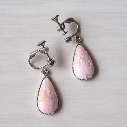 【イヤリング】雫 白 (Haku) 全6色 | 無線銀貼七宝