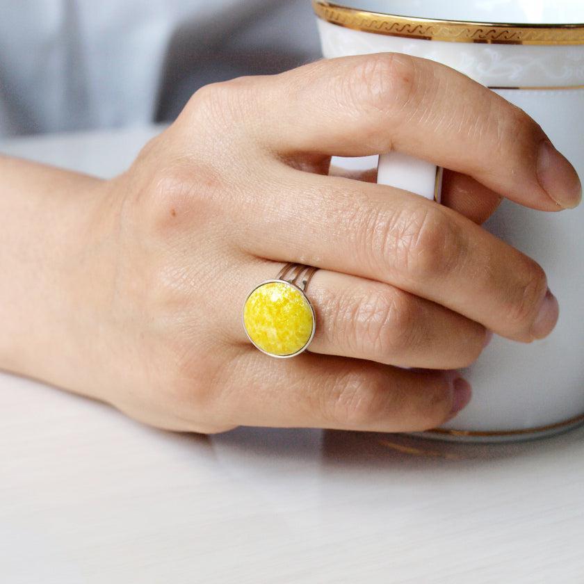 【リング】丸透 (Suke) 全6色 | 無線銀貼七宝