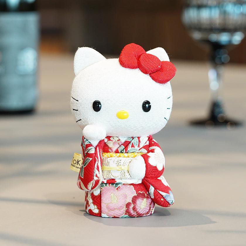 【招き猫】招きハローキティ (赤) | 江戸木目込み | 柿沼人形