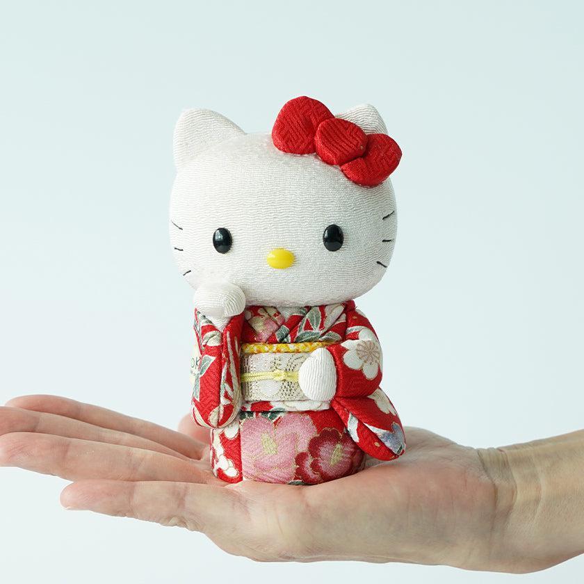 【招き猫】招きハローキティ (赤) | 江戸木目込み | 柿沼人形