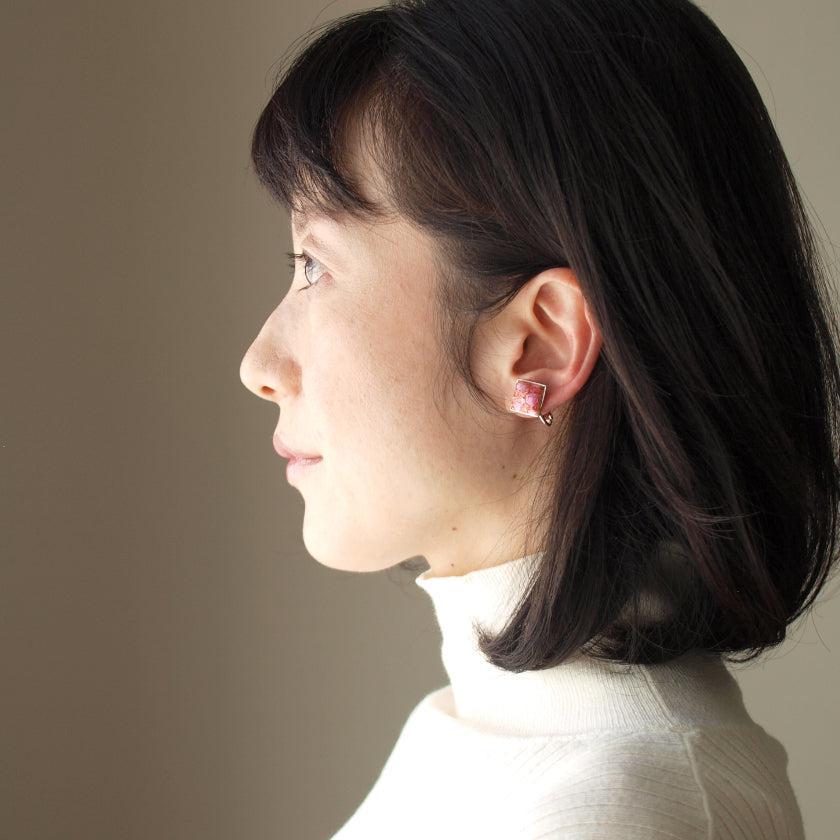 【イヤリング】角 透 (Suke) 全6色 | 無線銀貼七宝
