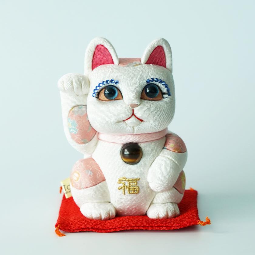 【招き猫】風水DX (白) M | 江戸木目込み | 柿沼人形