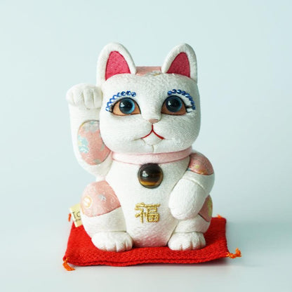 【招き猫】風水DX (白) M | 江戸木目込み | 柿沼人形