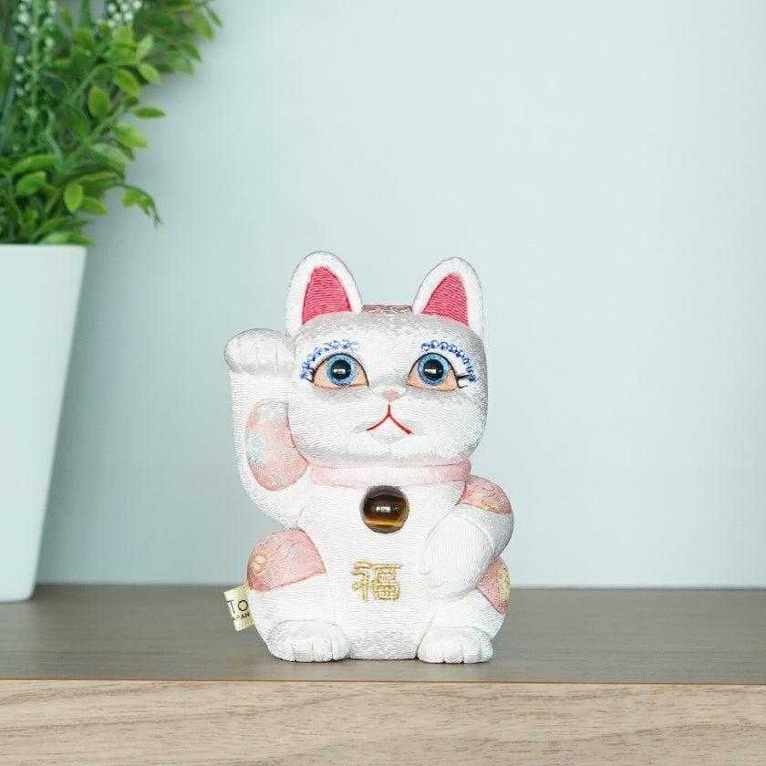 【招き猫】風水DX (白) M | 江戸木目込み | 柿沼人形