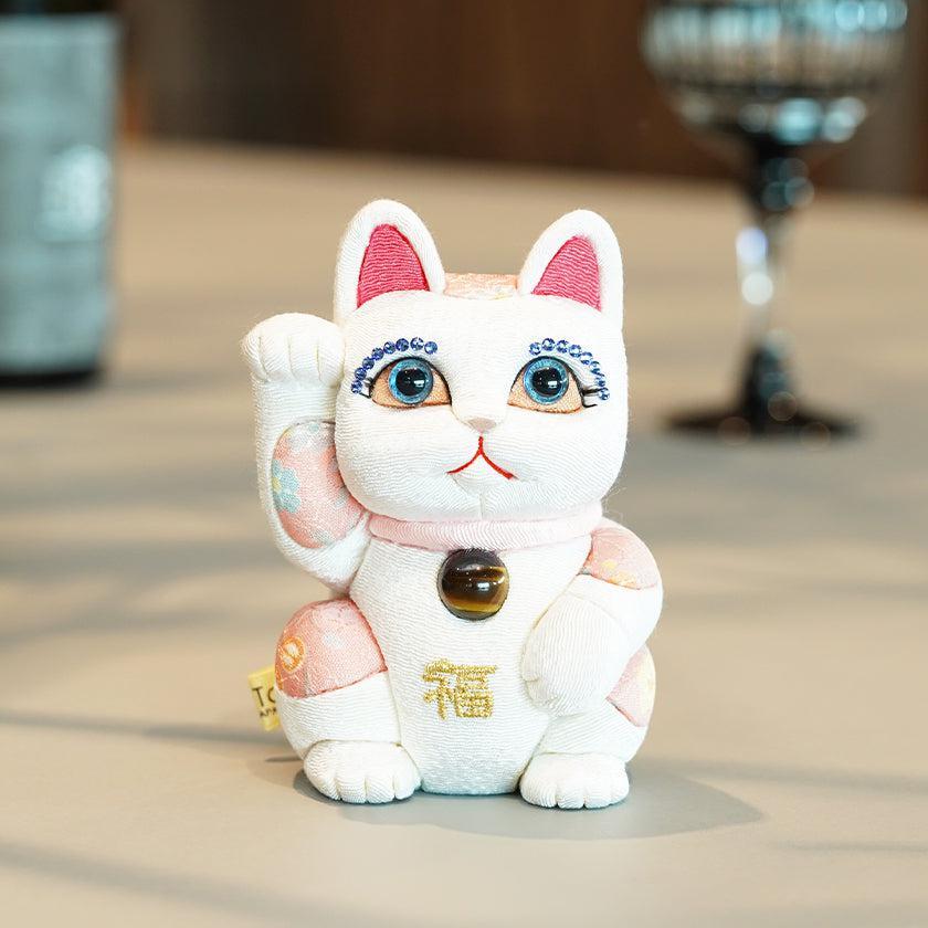 【招き猫】風水DX (白) M | 江戸木目込み | 柿沼人形