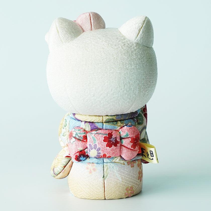 【招き猫】招きハローキティ (桃) | 江戸木目込み | 柿沼人形
