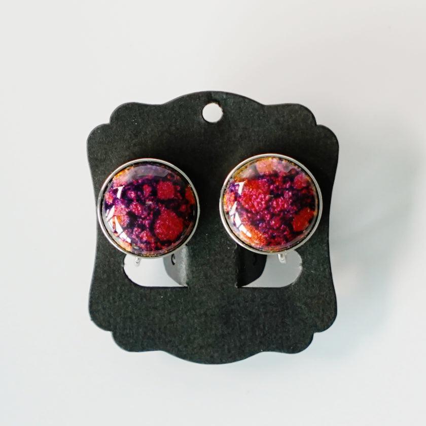 【イヤリング】丸15mm 透(Suke) 全6色 | 無線銀貼七宝