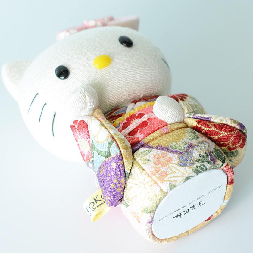【招き猫】招きハローキティ (桃) | 江戸木目込み | 柿沼人形