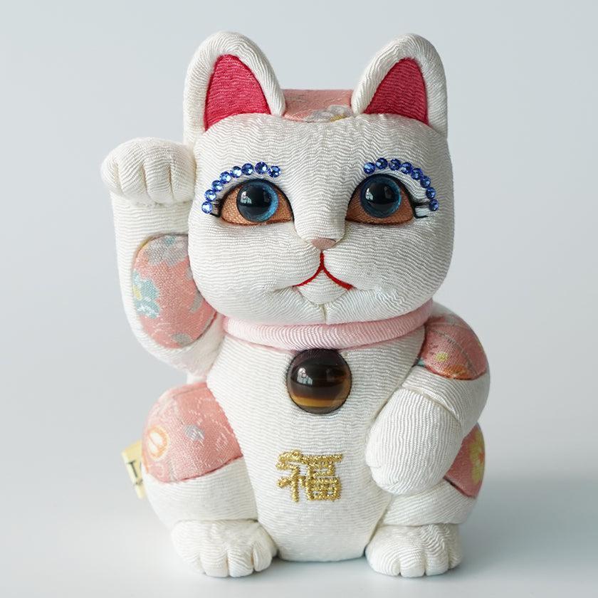 【招き猫】風水DX (白) M | 江戸木目込み | 柿沼人形