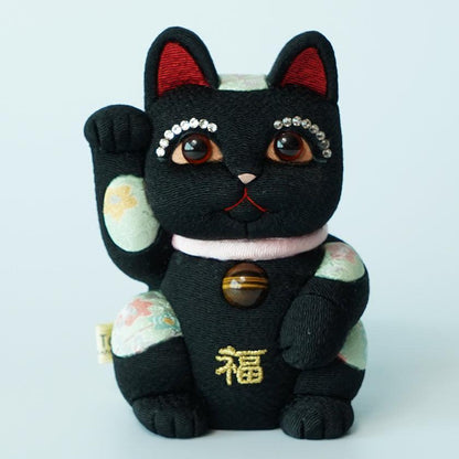 【招き猫】風水DX (黒) M | 江戸木目込み | 柿沼人形