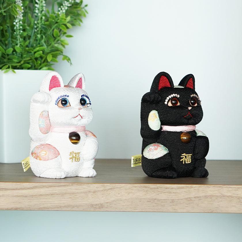 【招き猫】風水DX (黒) M | 江戸木目込み | 柿沼人形