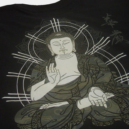 大佛圖案 絲網印花 T恤