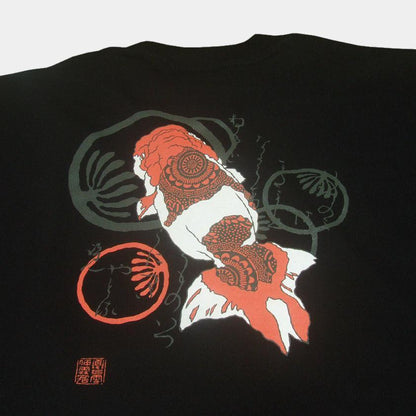 蘭壽金魚圖案 絲網印刷 T恤