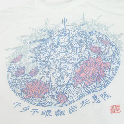 千手觀音圖案 絲網印刷 T恤