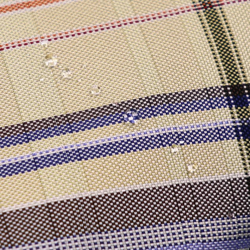 【ポーチ】撥水加工 西陣織シルク がばっと開くアクセサリーポーチ マルチチェック (ライトイエロー) | 西陣織 | Atelier Kyoto Nishijin