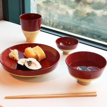 【お皿】KOROMO 4点セット (浅鉢、お椀、おちょこ、カップ) | 漆器 | isuke