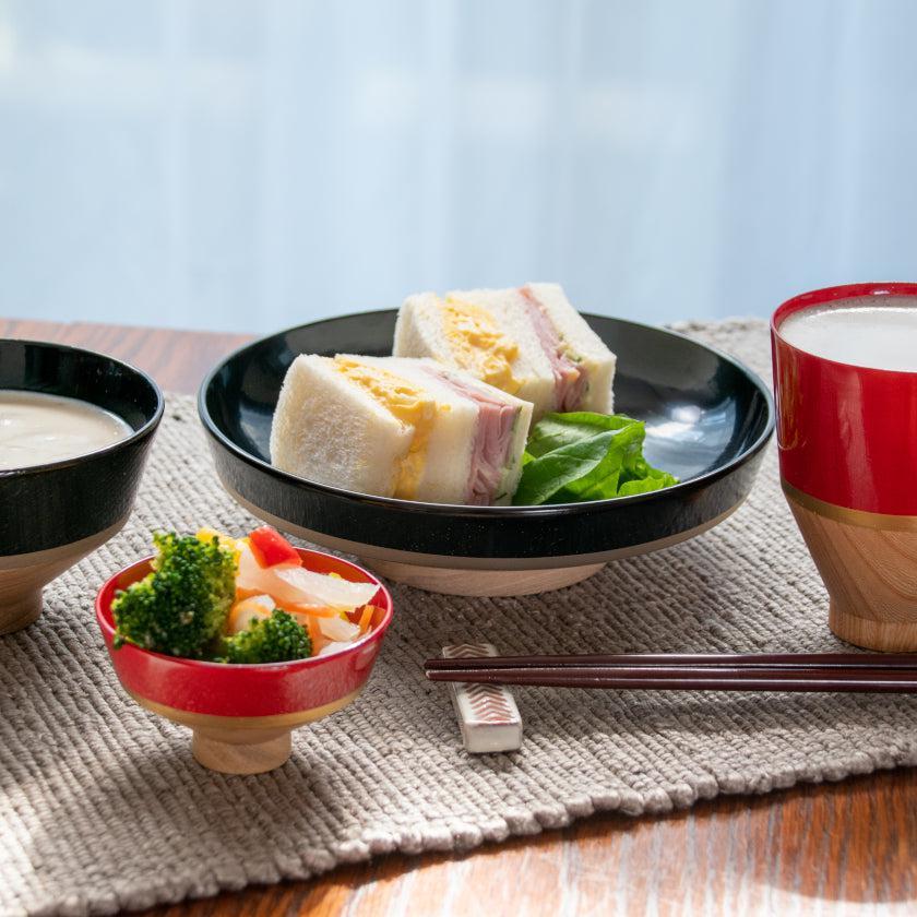 【お皿】KOROMO 4点セット (浅鉢、お椀、おちょこ、カップ) | 漆器 | isuke