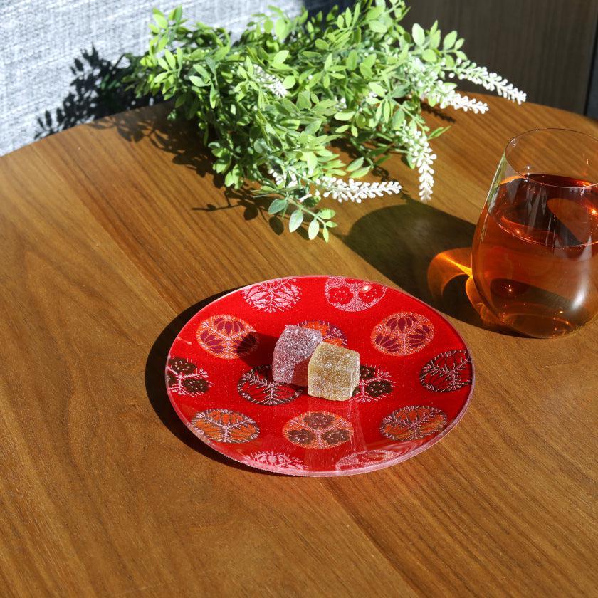 圓形 鞠紋 西陣織 圓盤 江村商店