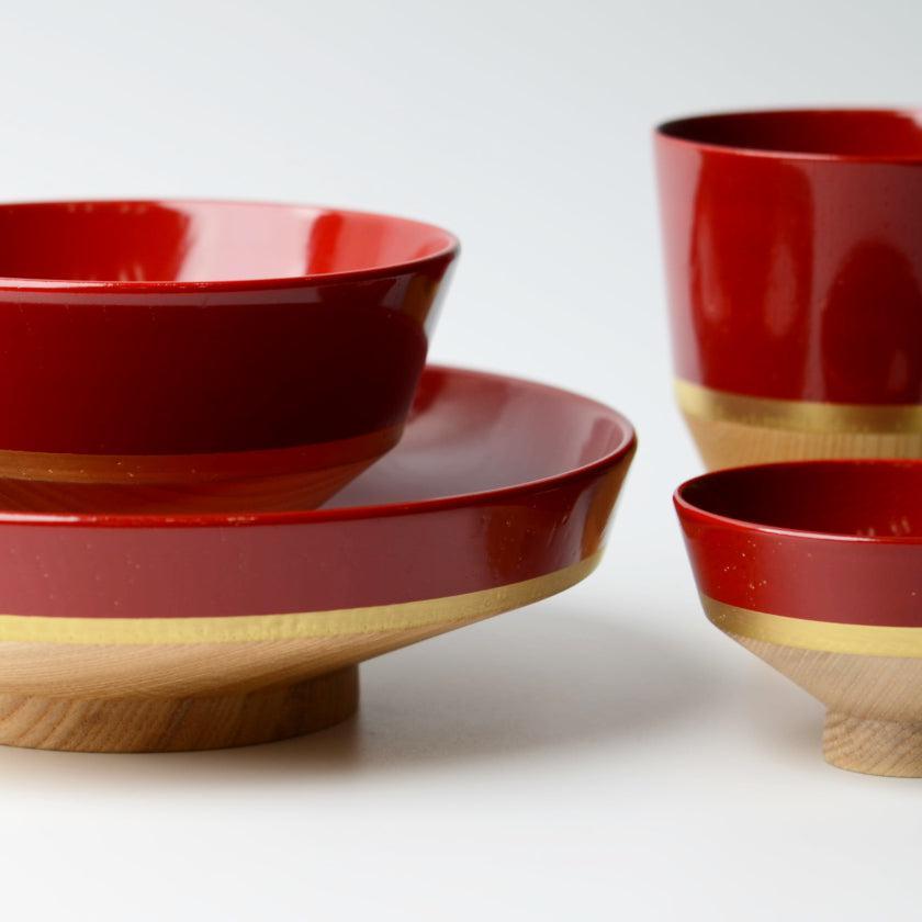 【お皿】KOROMO 4点セット (浅鉢、お椀、おちょこ、カップ) | 漆器 | isuke