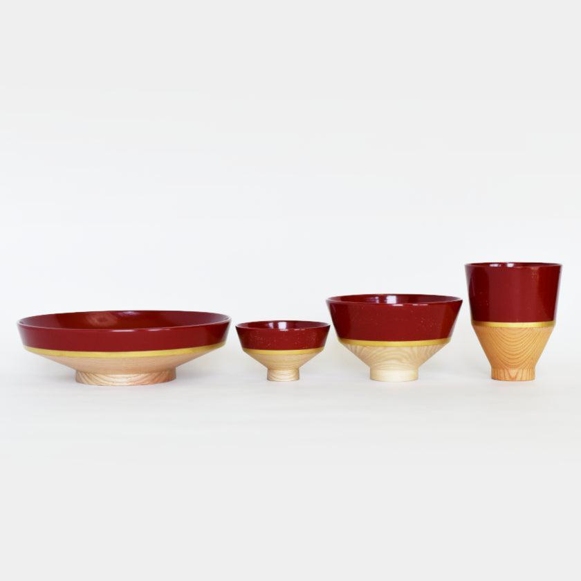 【お皿】KOROMO 4点セット (浅鉢、お椀、おちょこ、カップ) | 漆器 | isuke