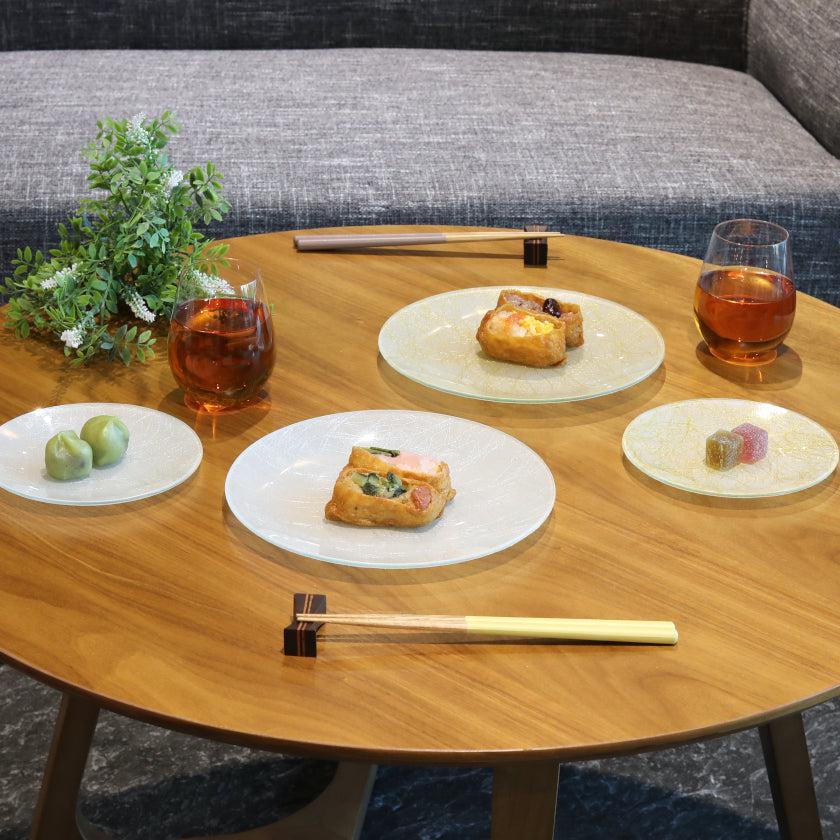 江村商店 西陣織紋樣 100銀色圓盤
