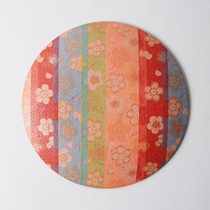 【皿2枚セット】丸皿 22cm 梅 & 菊 | 西陣織 | 江村商店