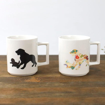【マグカップ】温感 親子犬 (ニューボン) | 美濃焼 | 丸モ高木陶器