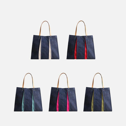 【トートバッグ】ougi denim WH | 布アート | KOSHO