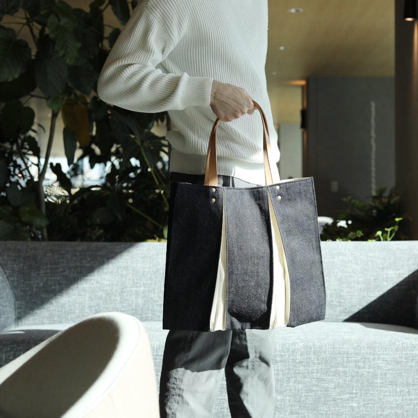【トートバッグ】ougi denim WH | 布アート | KOSHO