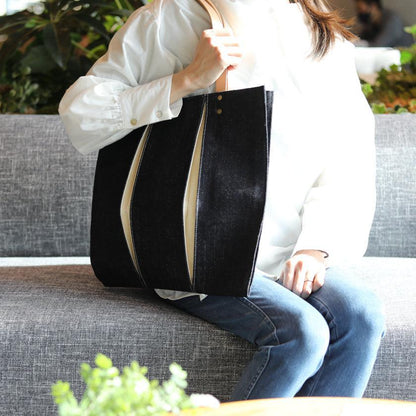 【トートバッグ】ougi denim WH | 布アート | KOSHO