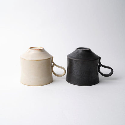 【マグカップ2個セット】Mat  (角) 黒 & 白 | 京焼・清水焼 | fuuu